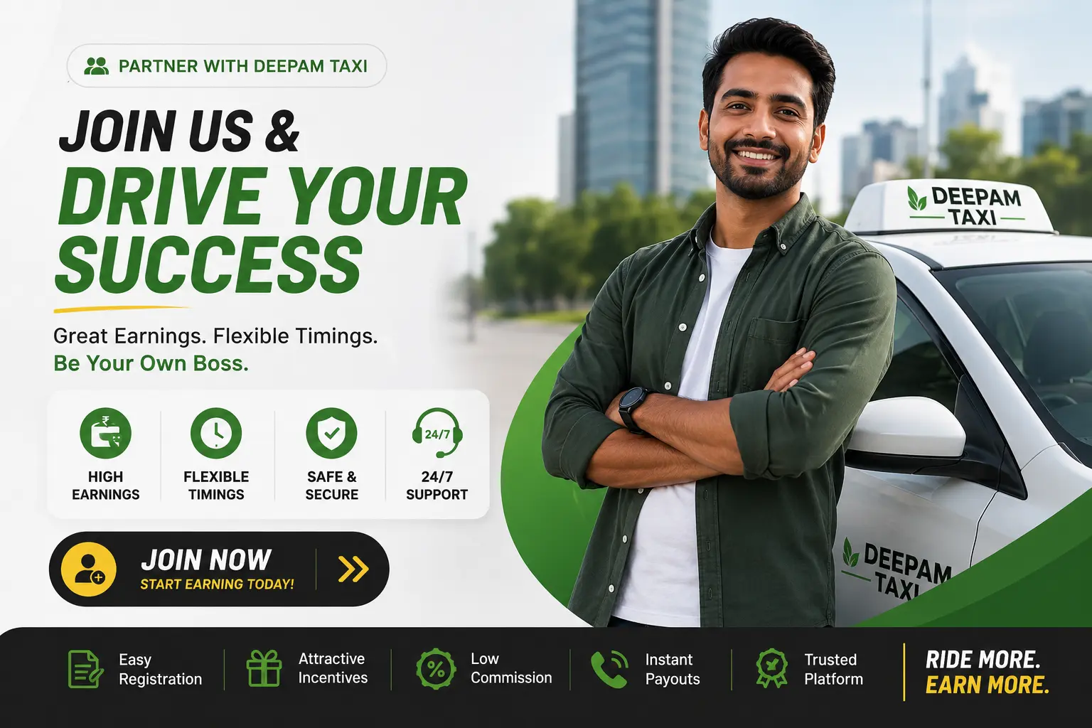 Partner with Deepam Cabs